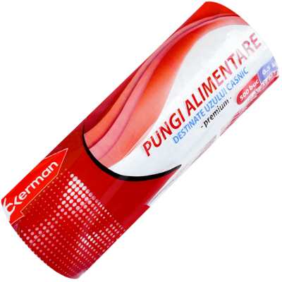 Rolă pungi alimentare 0.5 kg, 16 x 23 cm, Okerman, 500 buc